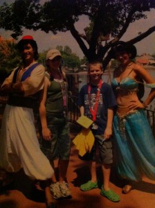 Jasmine and Aladdin in Epcot's World Showcase