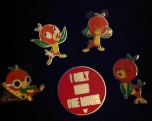 Orange Bird Pin Collection