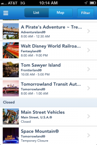 Choosing Activities in MyDisneyExperience