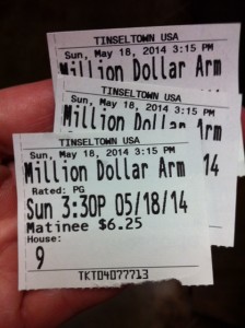 Million Dollar Arm Ticket Stub