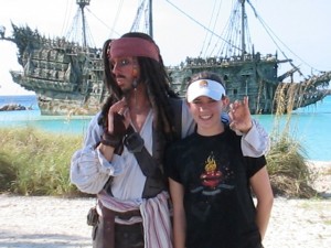 Captain Jack Sparrow Photo Op on Castaway Cay