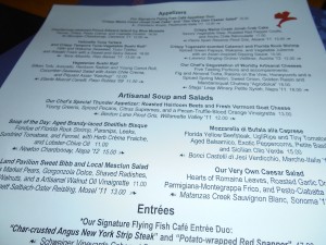 Flying Fish Cafe Menu