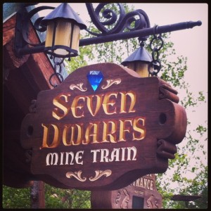 Seven Dwarfs Mine Train Sign