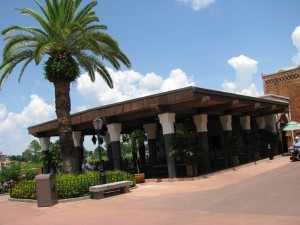 Morocco Pavilion's covered seating area