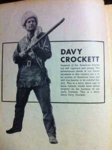 Inside Cover Davy Crockett Comic Book