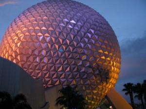 Spaceship Earth at Sunset / Epcot / Walt Disney World