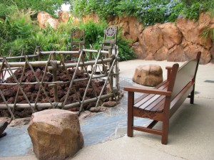 Firepit on the Animal Kingdom Lodge's savannah overlook