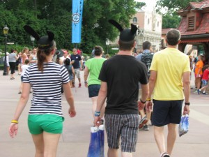 Kids Walking at WDW with Oswald Hats