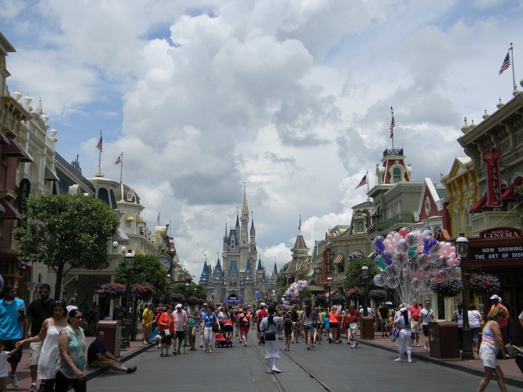 View of Cinderella Castle from Main Street U.S.A.