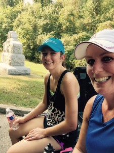 Megan and Lisa - Post run rest