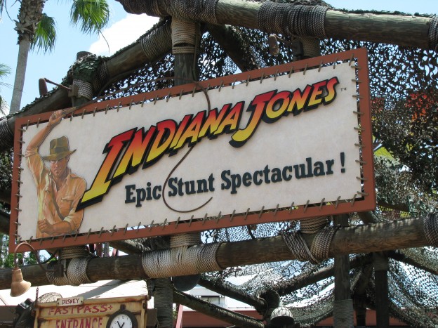 Sign for Indiana Jones Epic Stunt Spectacular